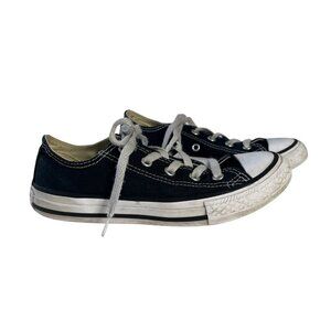 Converse All Star Low Top Sneakers Shoes Kids Size 1 Blue Canvas Lace-Up